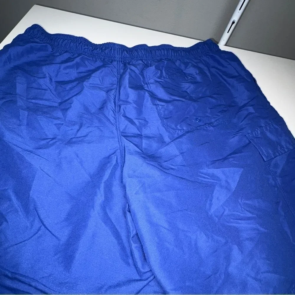 Mens swim shorts size large Tall cobalt blue